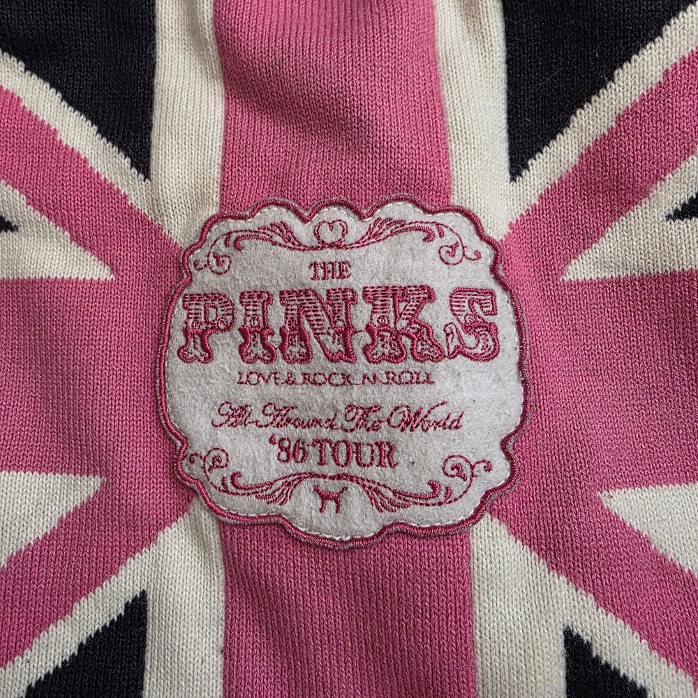 PINK Victorias Secret '86 Tour  Navy Pink Union Jack Tote - Picture 2 of 7
